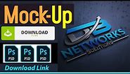 Download 3D Logo Mockup Photoshop PSD File | Free Download 3d realistic logo mock-up