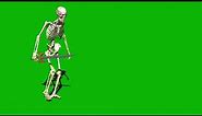 Green Screen Skeleton With Sword 2