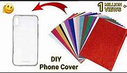 Glitter paper phone cover | phone cover making at home | DIY Mobile Cover | Creative Phone Case