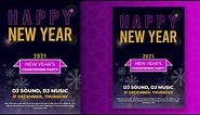 How to Make Happy New Year Poster Design in Adobe Illustrator 2020 | Happy New Year 2021