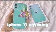 iPhone 11 unboxing 2021 + accessories | green 128gb