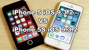 iPhone 5 iOS 9.3.2 VS iPhone 5S iOS 9.3.2