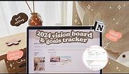 2024 NOTION TUTORIAL 💡Vision Board & Goals Planner for the new year! 💯