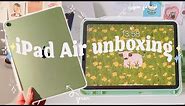 iPad Air 4 green 2021 unboxing🍎[ 64 gb ]+ Apple Pencil + accessories 📦 (aesthetic & ASMR)