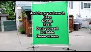 How to Build a Portable Green Screen-Easy, cheap, fast, do-it-yourself, and adjustable.