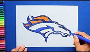 How to draw the Denver Broncos logo [NFL Team]