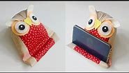 DIY Handphone Stand Holder | Fabric Owl | Mobile Stand for Study | Phone Pillow