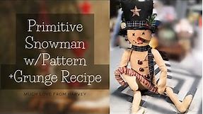 Make A Primitive Snowman With This Pattern And Recipe
