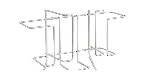 Organize It All Ironing Board Hanger with Storage, Wall-Mount/Over-The-Door, 1 Pack, White