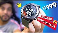 Best *RUGGED Calling Smartwatch* with Round Display Under ₹2000 Rs ⚡️ Ambrane WISE CREST Smartwatch!