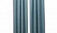 BIRTNA block-out curtains, 1 pair, light grey-turquoise, 145x300 cm - IKEA