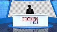 Table And Breaking News Banner Background In The News Studio Loop