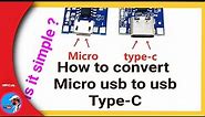 How to convert micro usb to usb Type-c