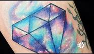 Diamond Galaxy Watercolor Tattoo by Kran