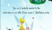 Tinkerbell periwinkle birthday invitation video