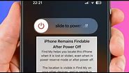How to Enable iPhone Findable After Power Off