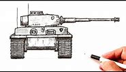 How to draw a Tiger Tank