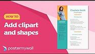 How to Add Clip Art and Shapes to your Designs in PosterMyWall