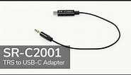 Saramonic SR-C2001 Adapter | Male 3.5mm TRS to USB-C Stereo or Mono Microphone and Audio Cable
