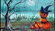 How to Paint| Halloween Pumpkin Man| Easy Art | TheArtSherpa