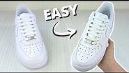 HOW TO BAR LACE NIKE AIR FORCE 1s (EASY Way)