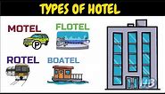 TYPES OF HOTEL: Motel, Flotel, Rotel, Boatel