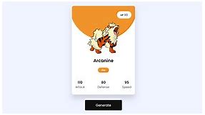 Pokemon Card Generator using CSS and JavaScript