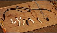 A Cool Antler Pendant Made At Home. Primitive Style Diy Jewelry Made Out Of Deer Antlers.
