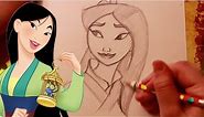 How to Draw MULAN from Disney's Mulan - @DramaticParrot