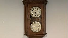 Rare 1980 Howard Miller “Calendar” Westminster Chime Wall Clock (Model No. 612-545)