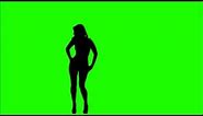 FREE HD Green Screen DANCING GIRLS Silhouette 02