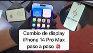 Como cambiar el display de un iPhone 14 Pro Max paso a paso 🔧📲💯