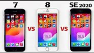 iPhone 7 vs iPhone 8 vs iPhone SE 2020 SPEED TEST in 2023 | iOS 16.5 SPEED TEST