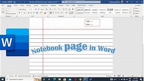 How to create Notebook Page in Microsoft Word|How do I make Lined paper in word|Ruled Paper