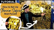 New Year's Eve Party Backdrop with Shimmer Sequin Panels!