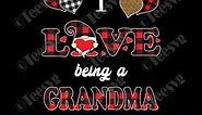 I Love Being Grandma Valentines Gnome SVG PNG Grandma Valentine Gnome SVG Gnomes Valentines Day