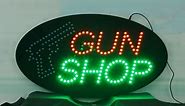 LED Gun Shop Sign for Business.