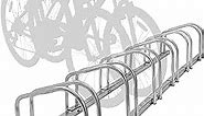 Hromee Bike Floor Parking 1-6 Rack Adjustable Bicycle Storage Organizer Stand for Garage, Silver