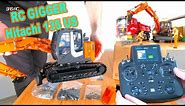 STARTING RC DIGGER HITACHI ZX 135 US OUT OF THE BOX - UNBOXING - REMOT CONTROL EXCAVATOR - S FROG