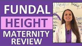 Fundal Height Measurement by Weeks Nursing Maternity Lecture NCLEX