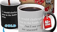 Funny Coffee Mug Designs for Day Fathers Gifts from Daughter, Son, Wife Presents for Dad (16 oz, Witts)
