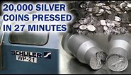 20,000 Silver Coins Pressed in 27 minutes - US Mint Schuler Press