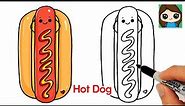 How to Draw a Hot Dog 🌭Cute Food Art