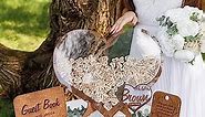 Rustic Wedding Guest Book Alternative - Wooden Wedding Guest Book Frame - Wedding Heart Guest Book Drop Box - Personalized Wedding Guest Book Alternative Heart Guest Book Sign from 30 to 300 Guests