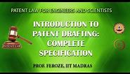 Introduction to Patent Drafting: Complete Specification