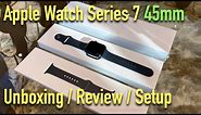 4K Unboxing Review & Set up of new Apple Watch Series 7 45mm Midnight Aluminum Sport band GPS black