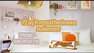 72 Sq Ft Bedroom Makeover | DIY Removable Board and Batten