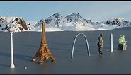 Monument Size Comparison | 3d Animation Comparison | Real Scale Comparison of Famous Monuments