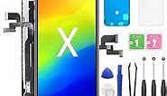 iPhone X Screen Replacement 5.8 inch, LCD Display Touch Screen Digitizer Assembly with 3D Touch and Full Repair Tools for iPhone X Screen