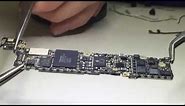 iPhone 5 logic board (long, backside) shield removal in 1 minute.